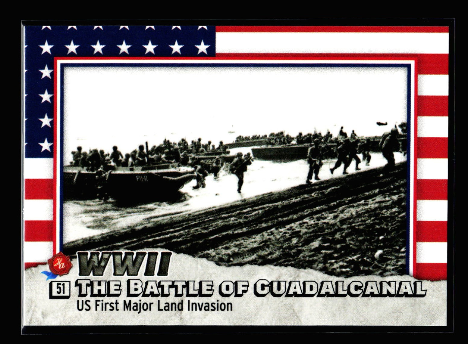2025 Autografi Storici Carta Seconda Guerra Mondiale-#51 La Battaglia di Guadalcanal