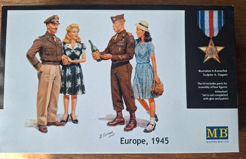 Europa, 1945 (2 GI's en 2 dames) - Masterbox 1/35
