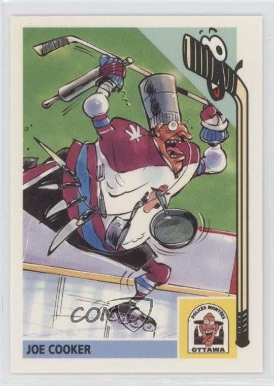 1992 Panini French Les Fous Du Hockey Freaks Joe Cooker #61 3c7