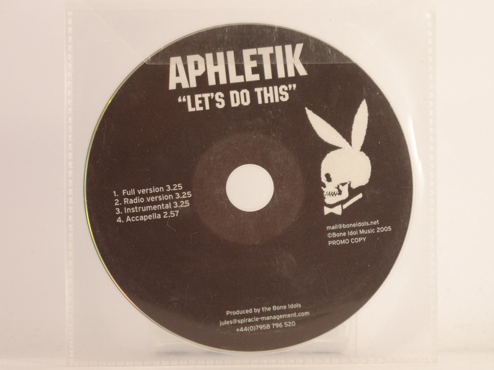 APHLETIK LET'S DO THIS (F41) 4 Track Promo CD Single including Plastic Sleeve 