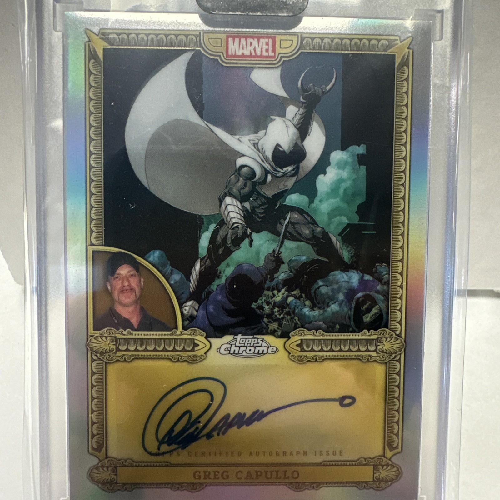 2026 Topps Marvel Mint Moon Knight Greg Capullo Auto Encased Card CA-GC
