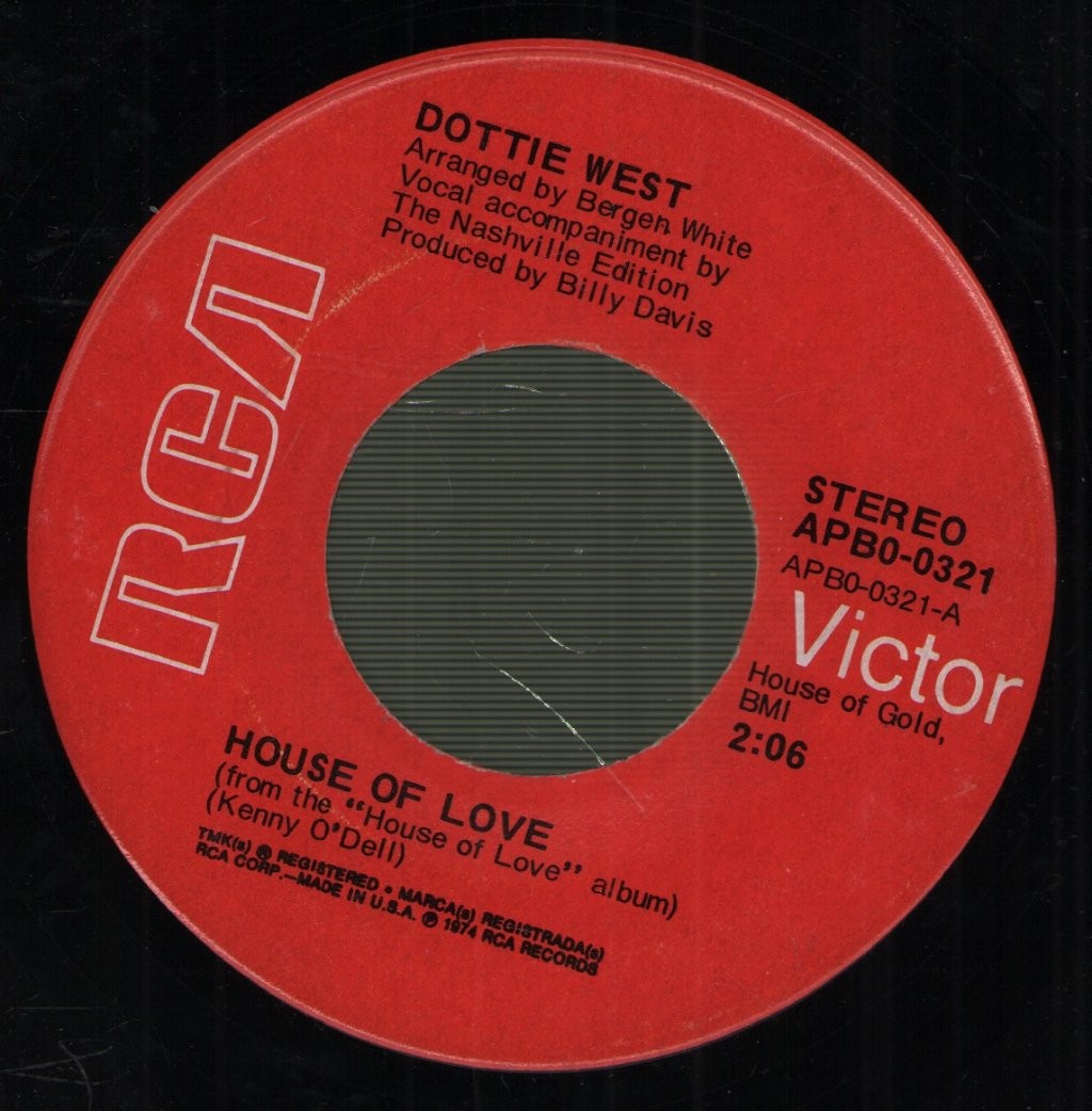 Dottie West House of Love Vinile 7" Promo USA RCA 1974 45 RPM 45 Giri