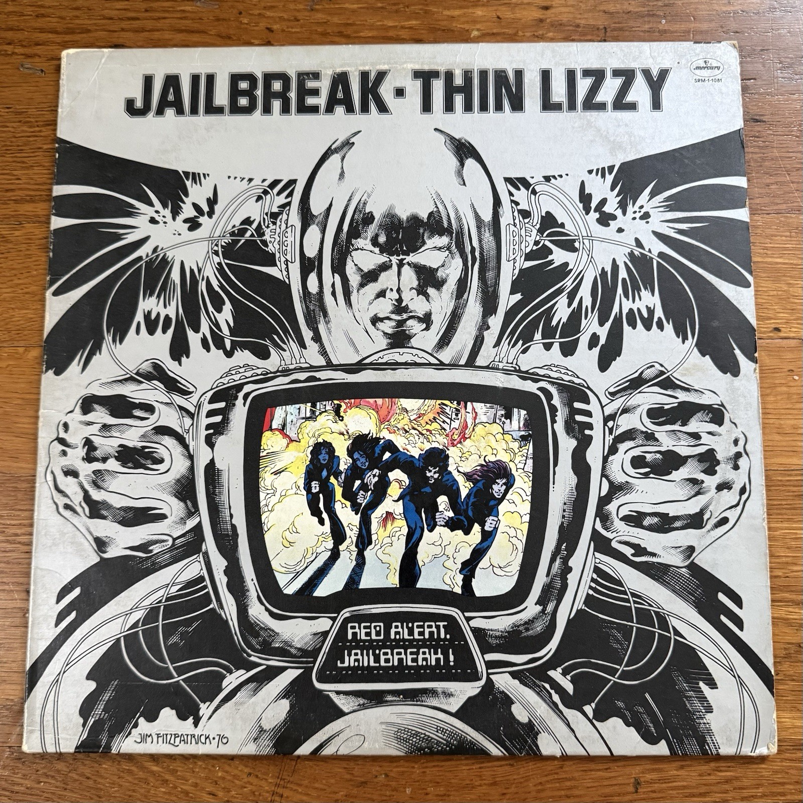 Thin Lizzy Jailbreak Vinyl Record LP 1976 Jim Fitzpatrick Boys Are Back In Town