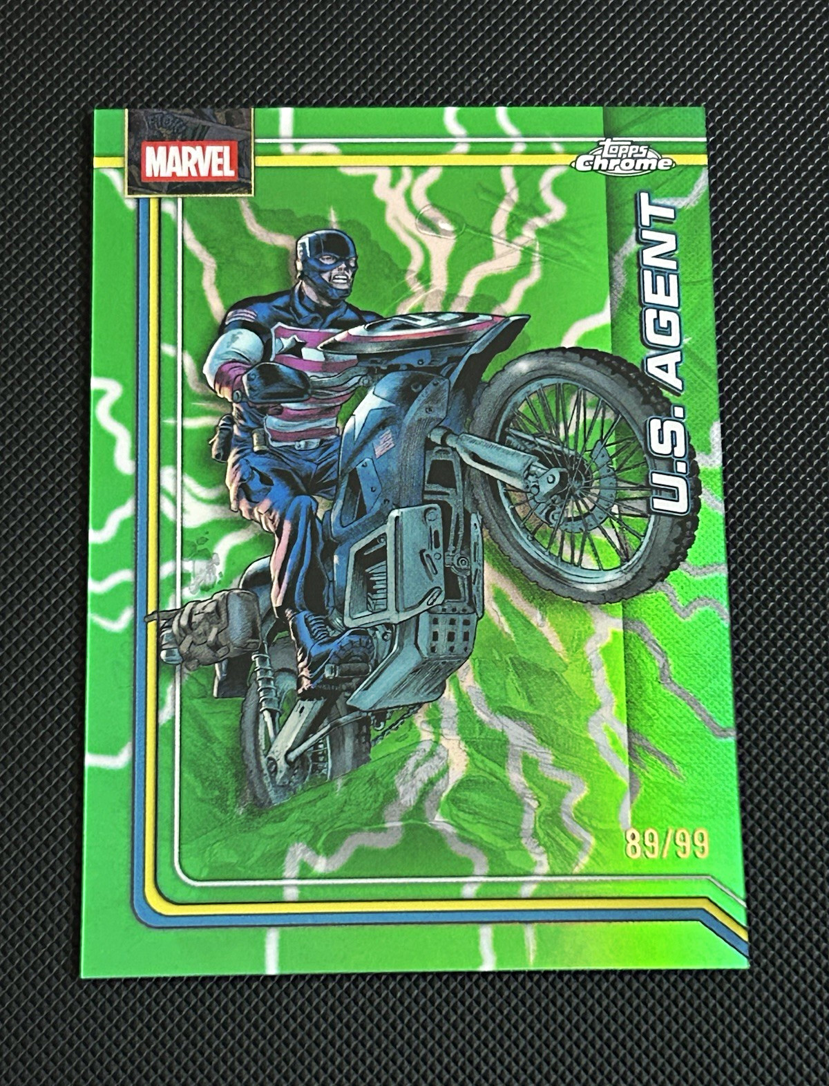 2026 TOPPS Chrome Marvel U.S. Agent #182 Green Lightning 89/99 NM