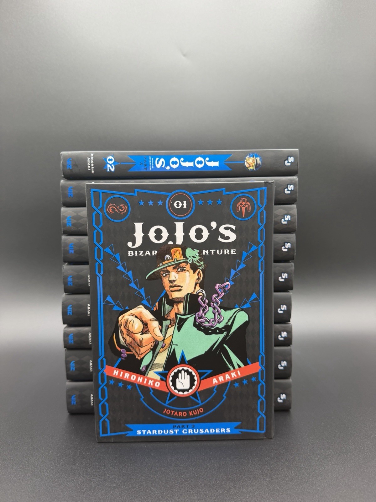 Jojo’s Bizarre Adventure Manga Parte 3 Stardust Crusaders Vol 1-10 Inglese Nuovo