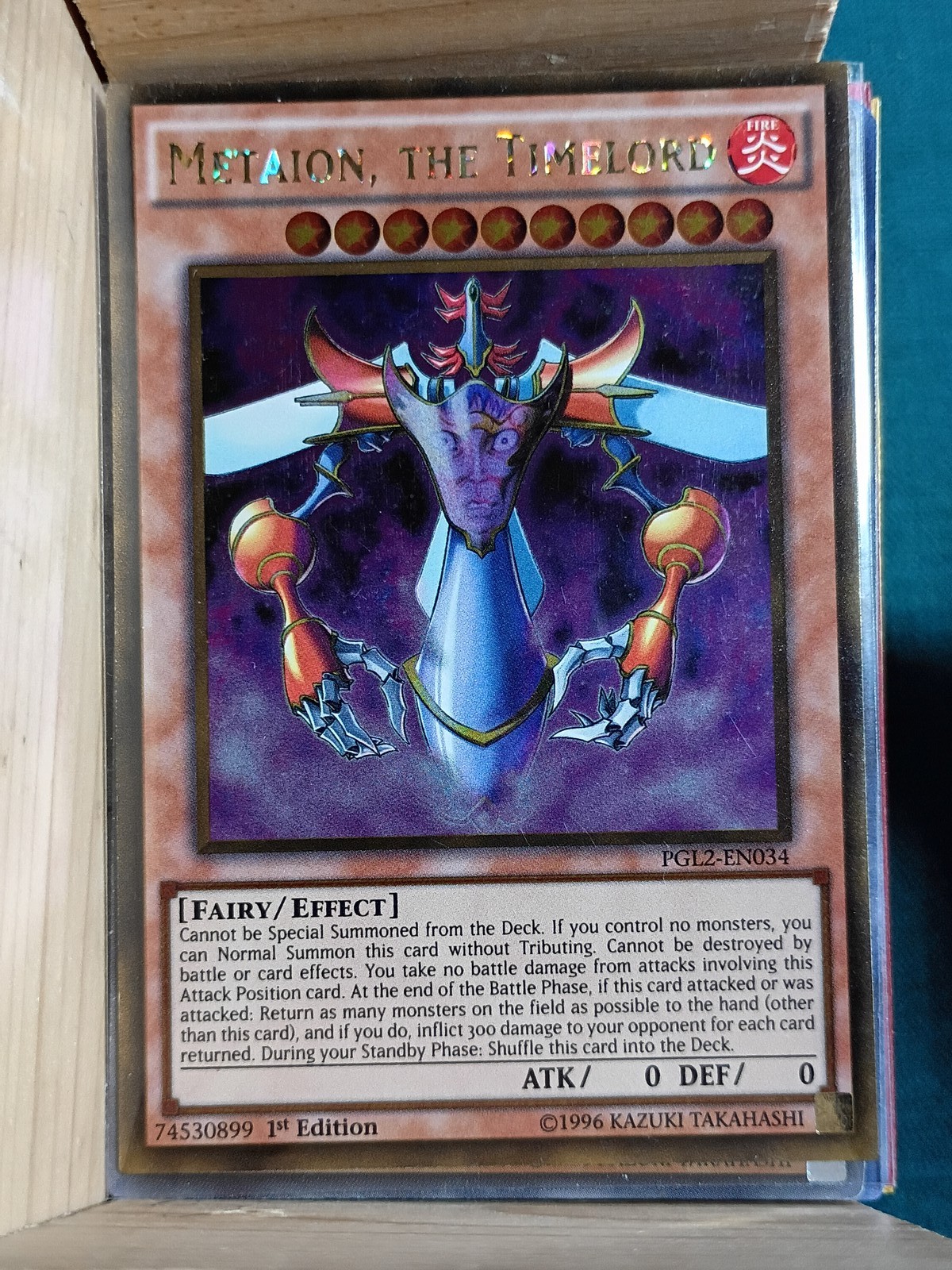 Metaion il Signore del Tempo PGL2-EN034 Oro Rara 1° Edizione Yu-Gi-Oh