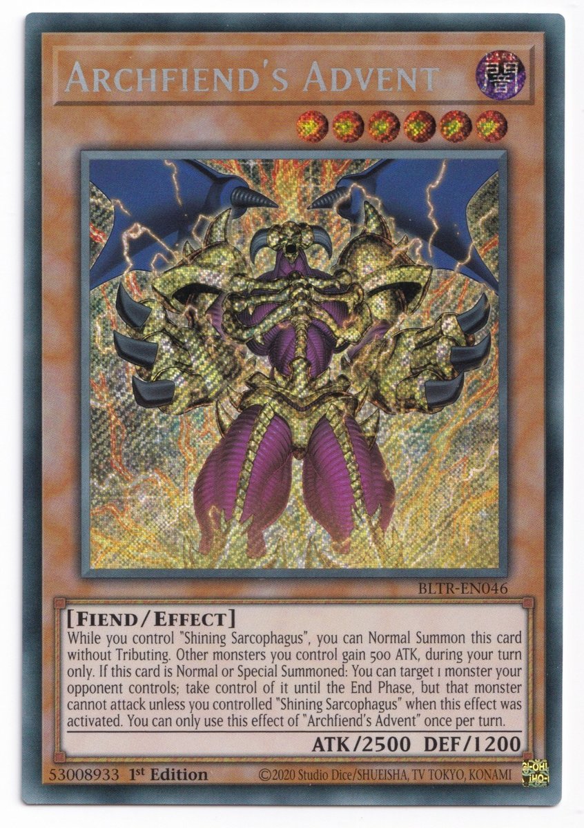Archfiend's Advent - (BLTR-EN046 - 1st Ed - Secret Rare) - NM - Yugioh