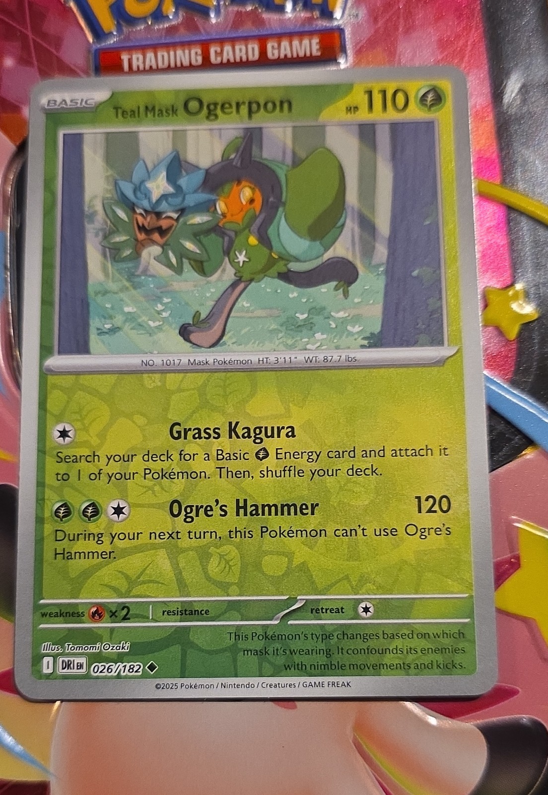 Teal Mask Ogerpon 026/182 Sv10: Destinated Rivals Reverse Holo