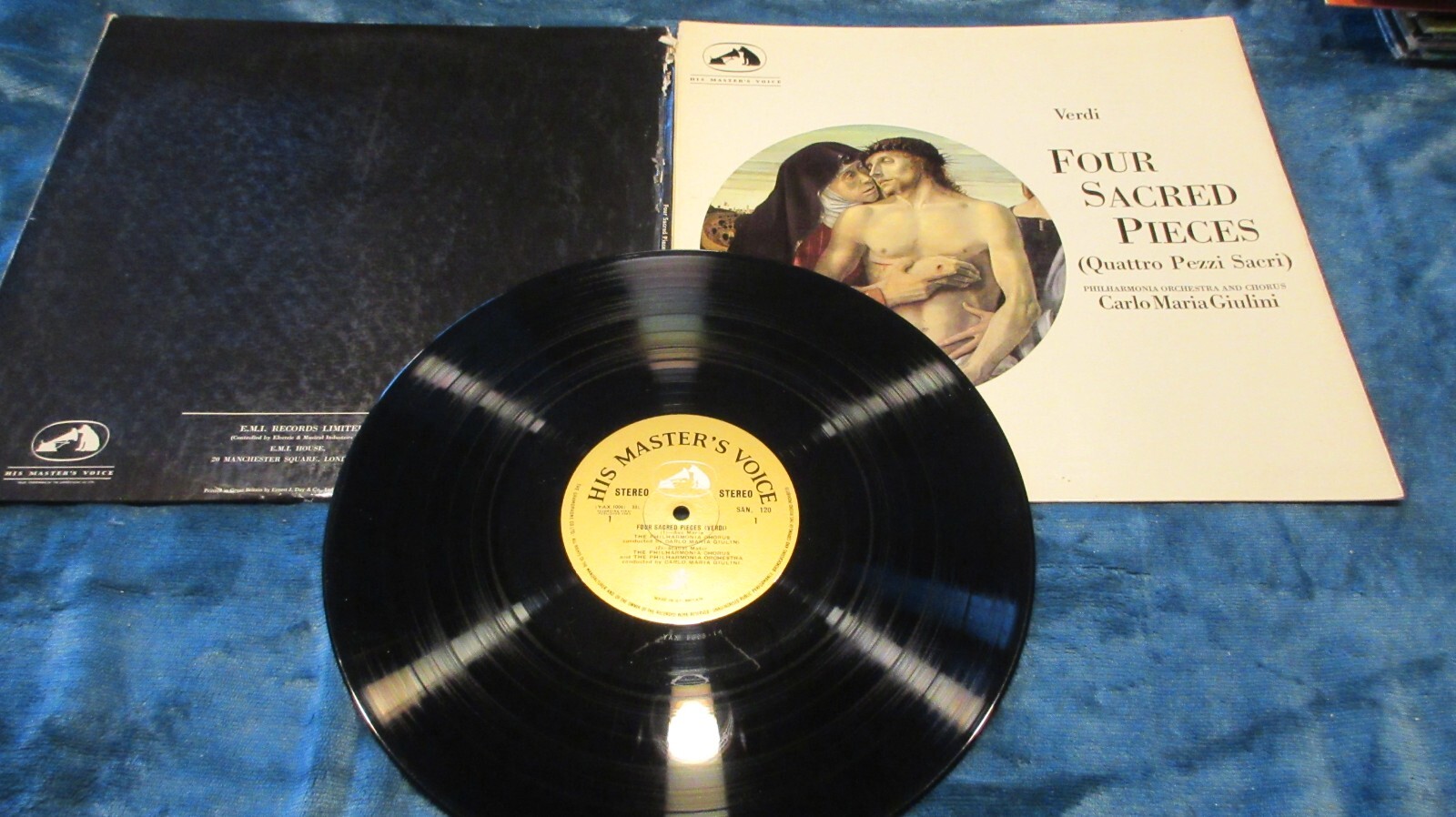 Verdi Four Sacred Pieces LP 1963 **VG+/EX**GF**Libretto**