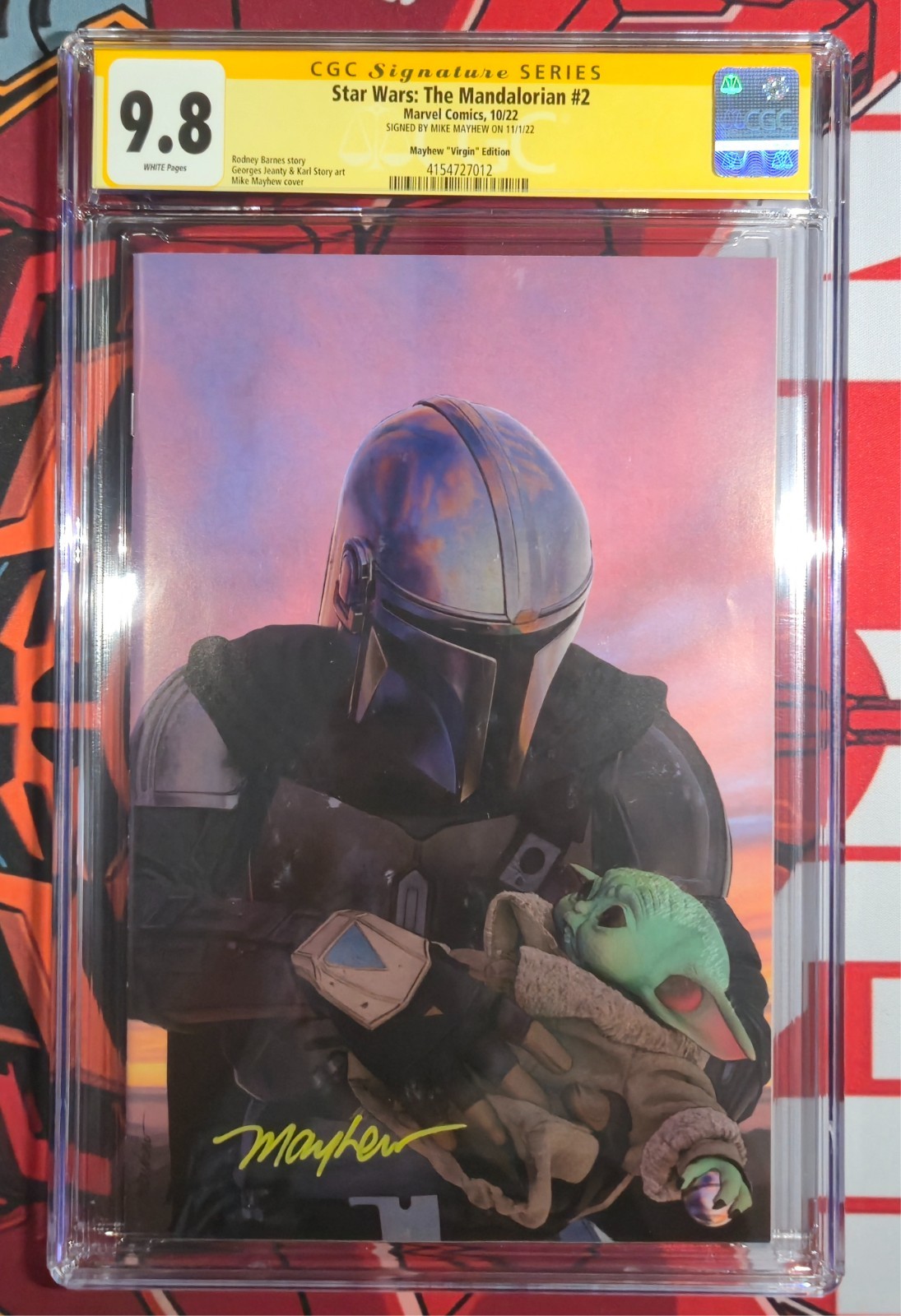 STAR WARS: THE MANDALORIAN #2 CGC SS 9.8 MIKE MAYHEW VIRGIN EDITION