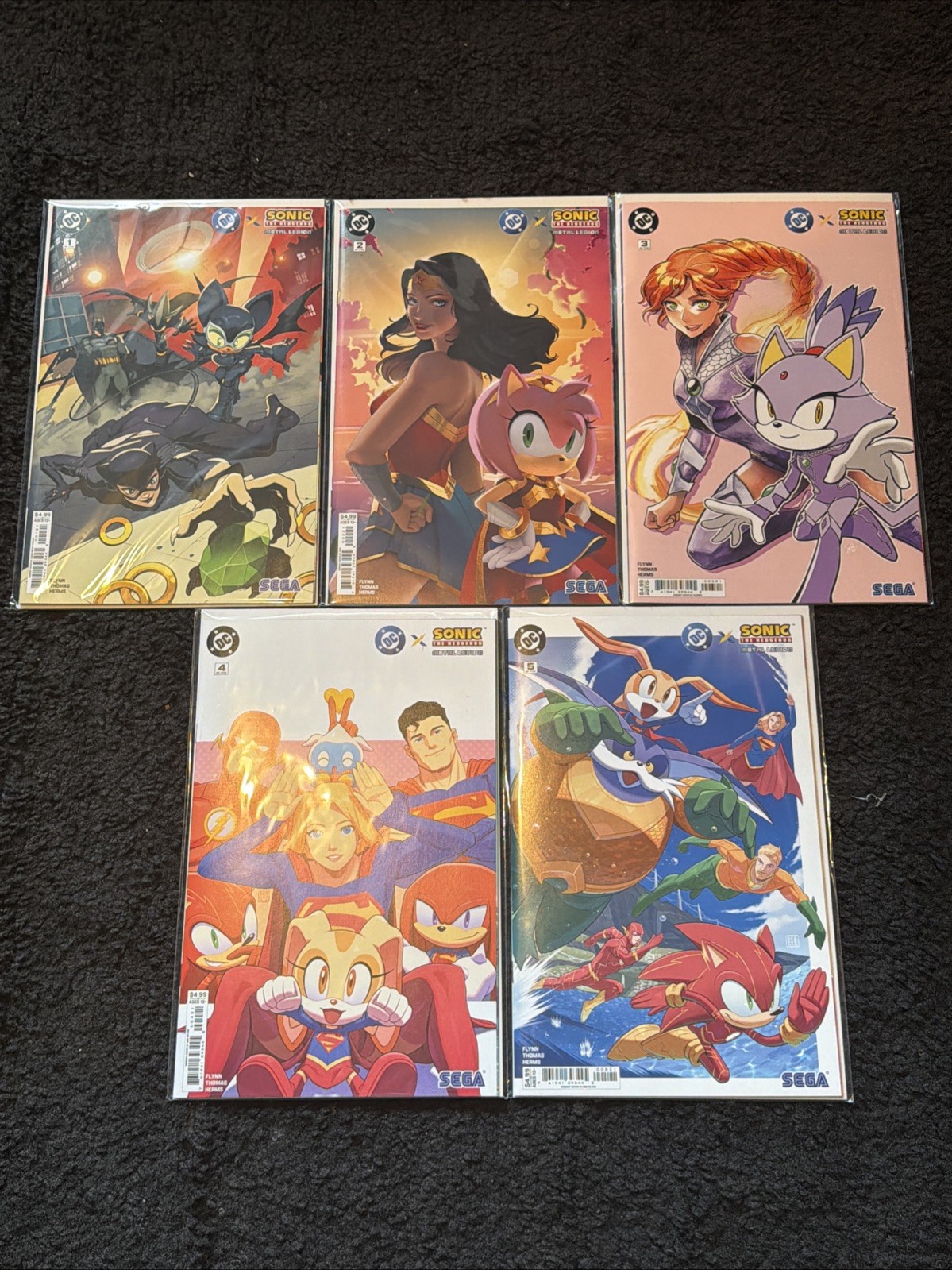 DC x SONIC METAL LEGION #1 2 3 4 5 COMPLETE VARIANT B “Team Up” SET 2026 NM