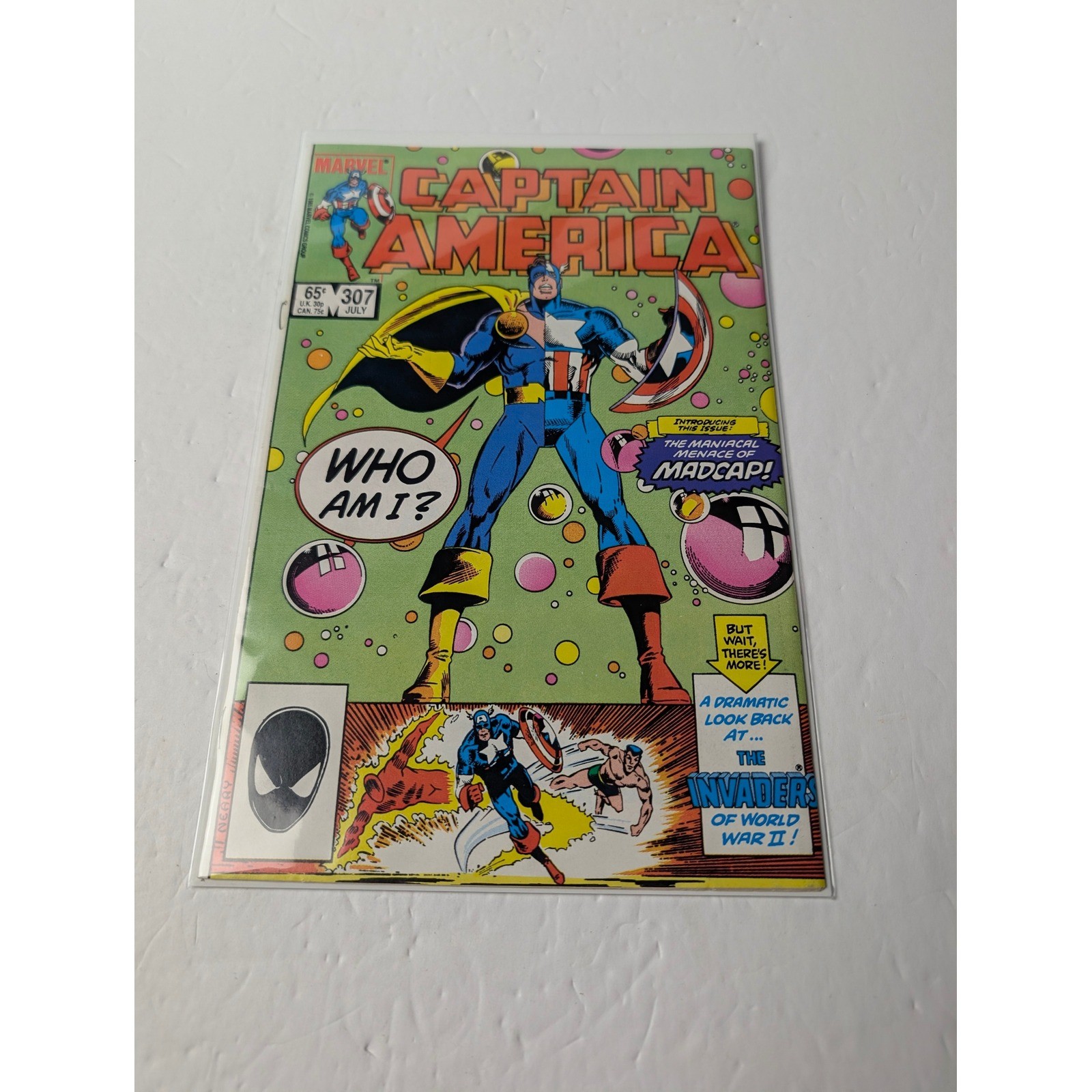 Marvel Captain America 307 luglio 1985 prima apparizione Madcap Invaders età del rame