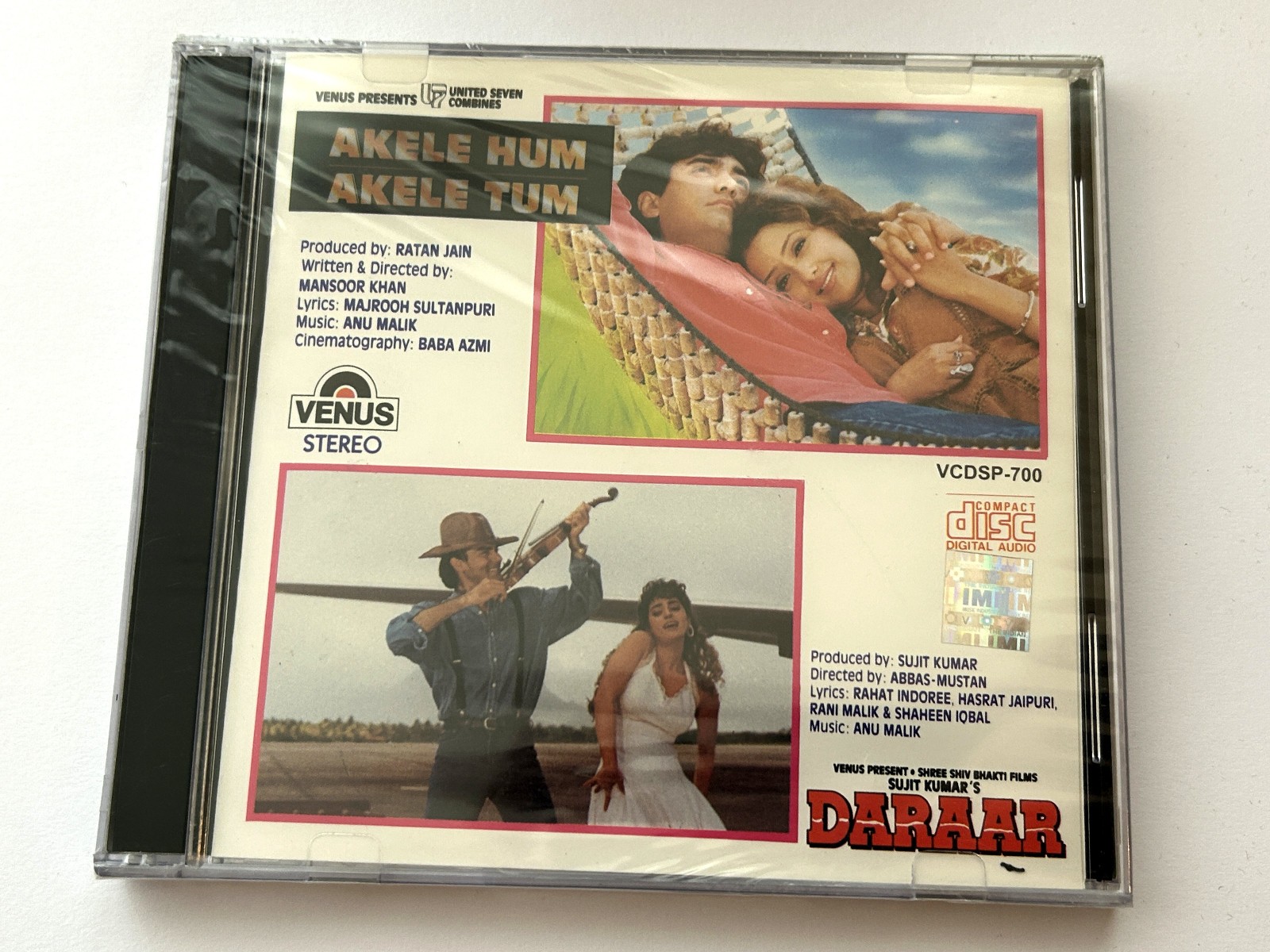 Akele Hum Akele Tum/Daraar (CD 2002) Anu Malik Soundtrack Venus NEW/SEALED