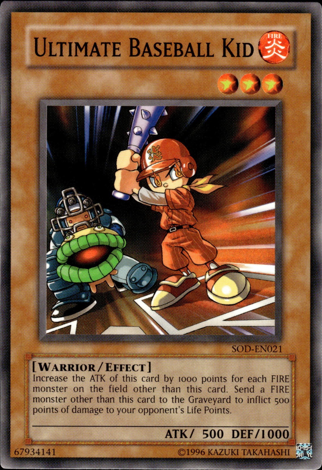 Ultimate Baseball Kid - SOD-EN021 - NM - YuGiOh