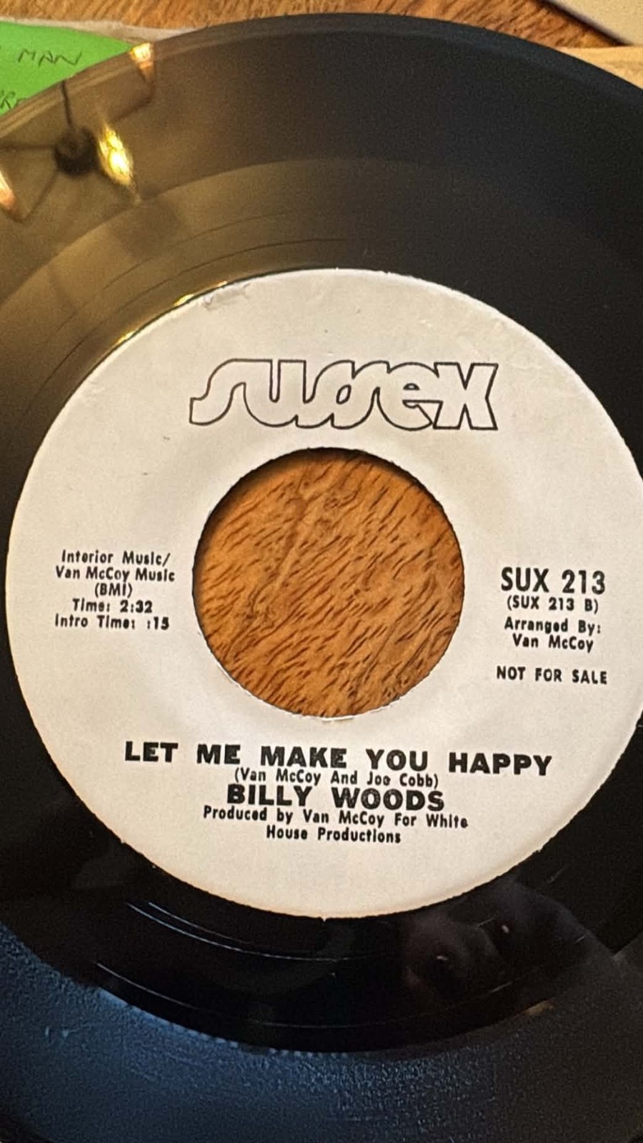BILLY WOODS LET ME MAKE YOU HAPPY (SUSSEX)  70`S COPY