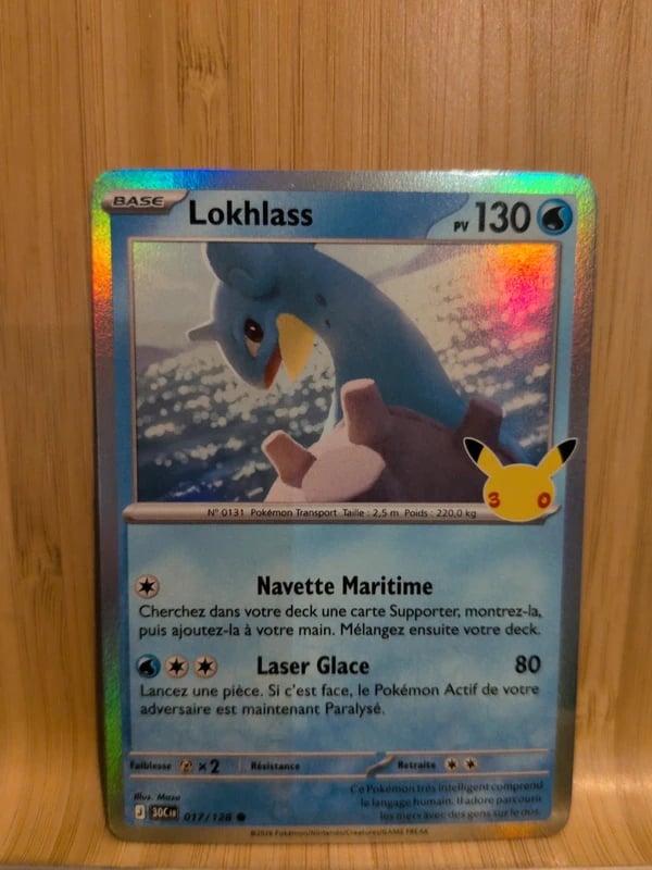 Carte Pokémon 30 ans Lokhlass