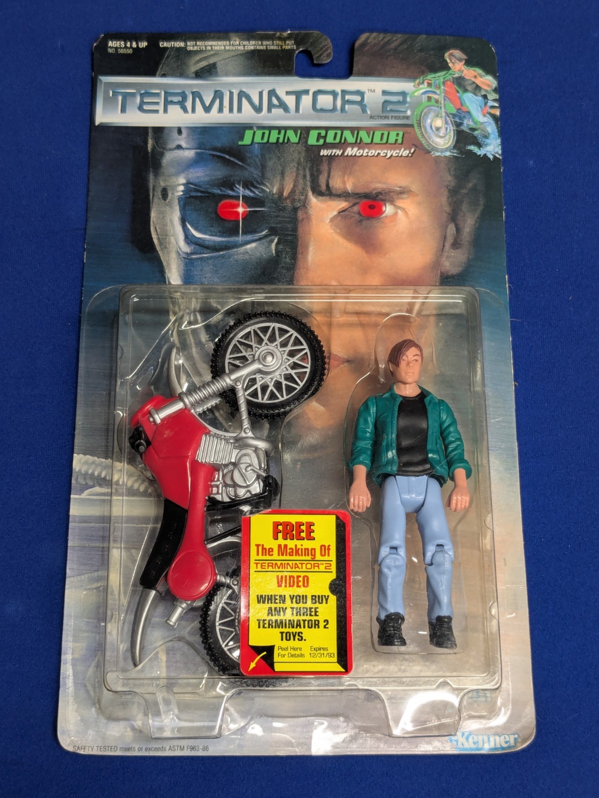 Modellino Kenner Terminator 2 John Connor vintage 1991 con moto - nuovo