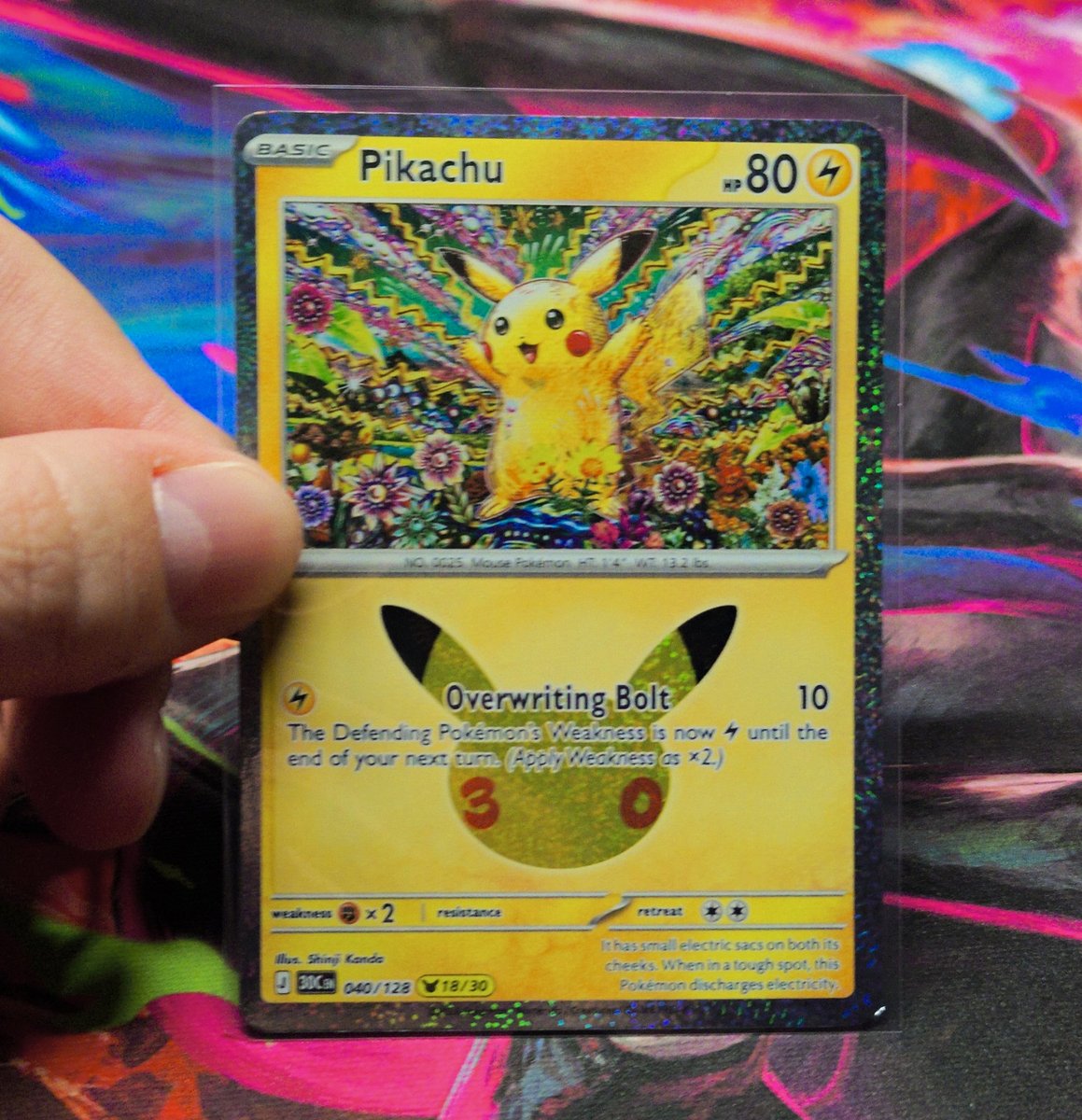 Carte Pokemon Pikachu 040/128 30° Celebrazione Quasi Nuove Spedizione Gratuita