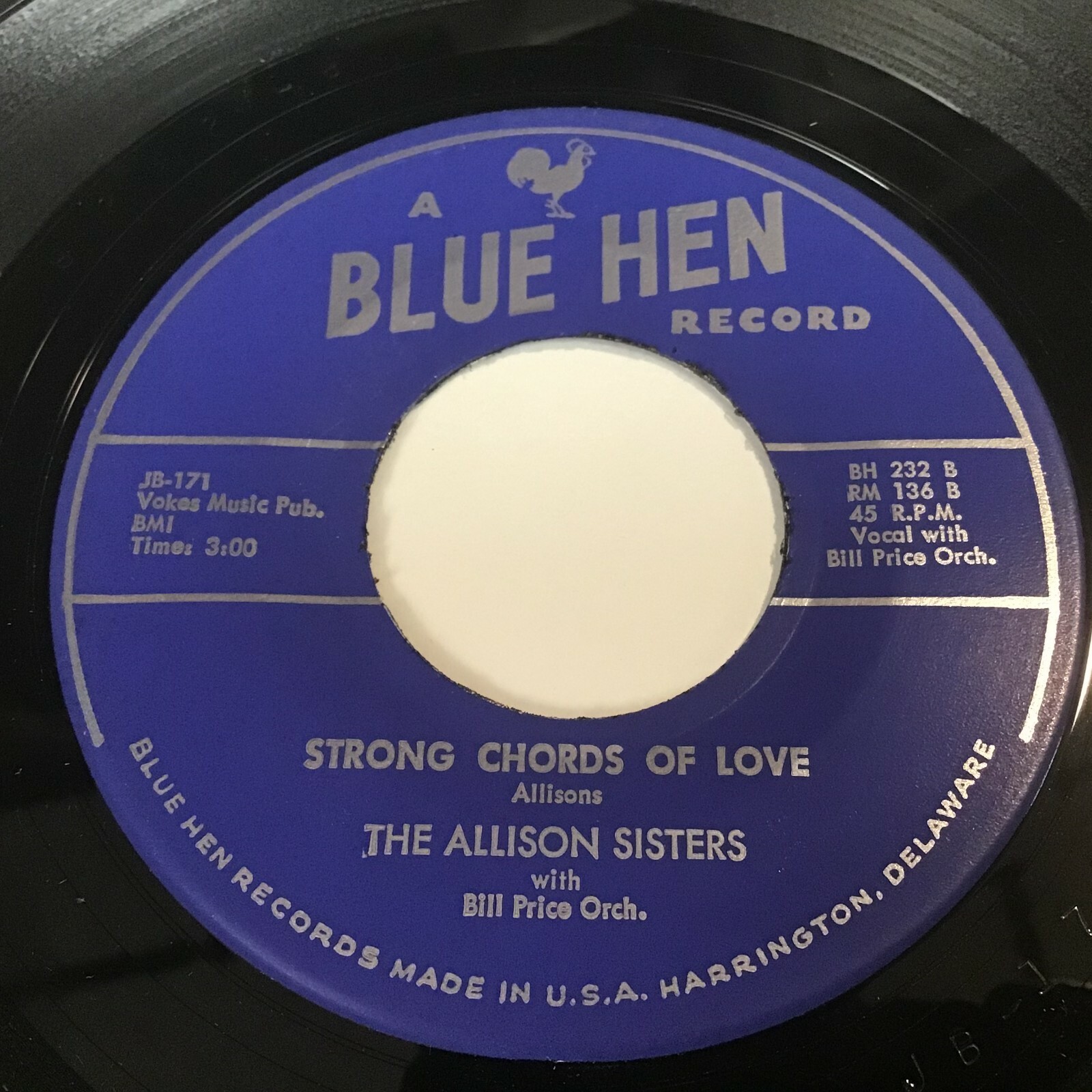 The Allison Sisters - Strong Chords Of Love / There Is A Time 45 RPM Record