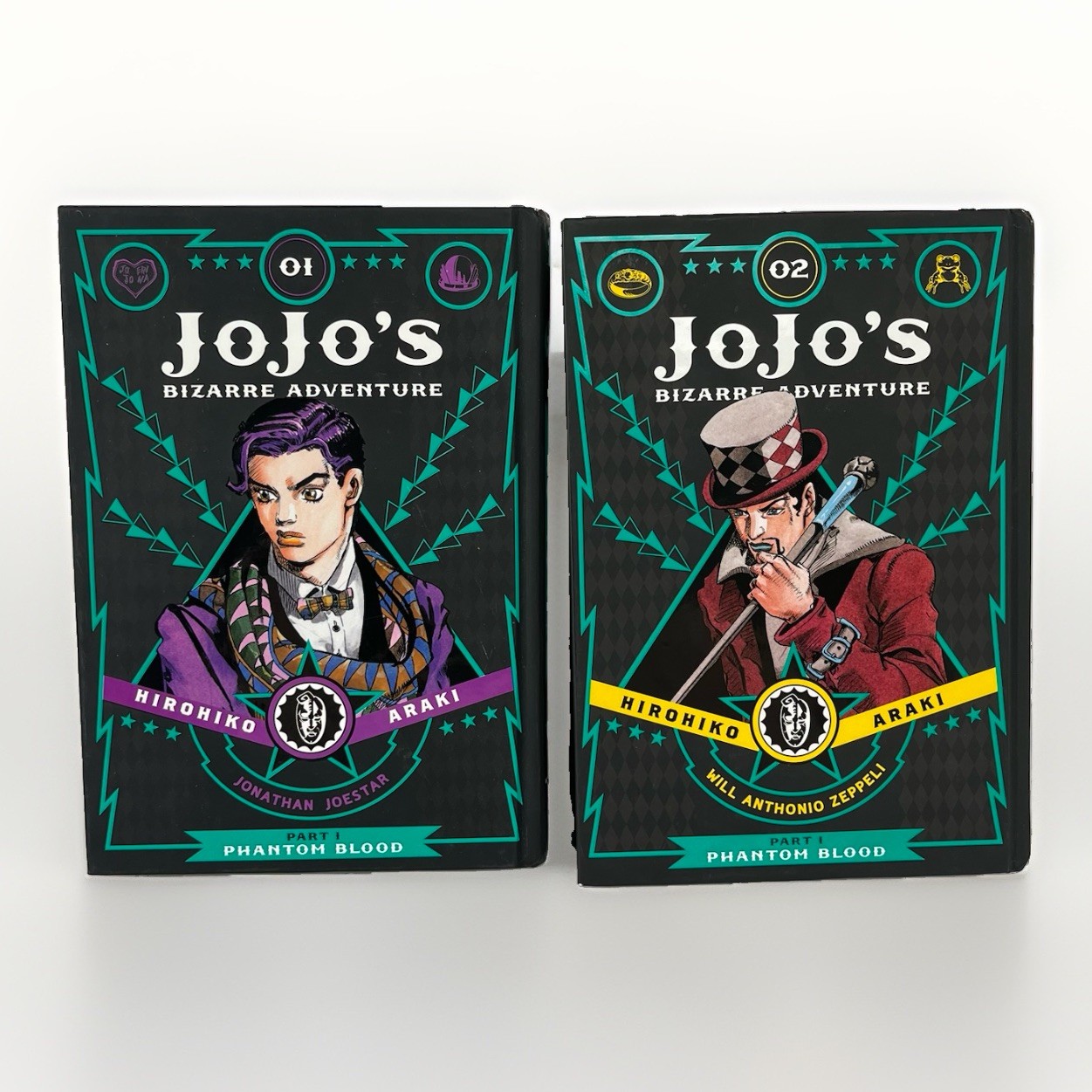 JoJo's Bizarre Adventure Part 1 Phantom Blood Vol 1 & 2 manga copertina rigida Araki