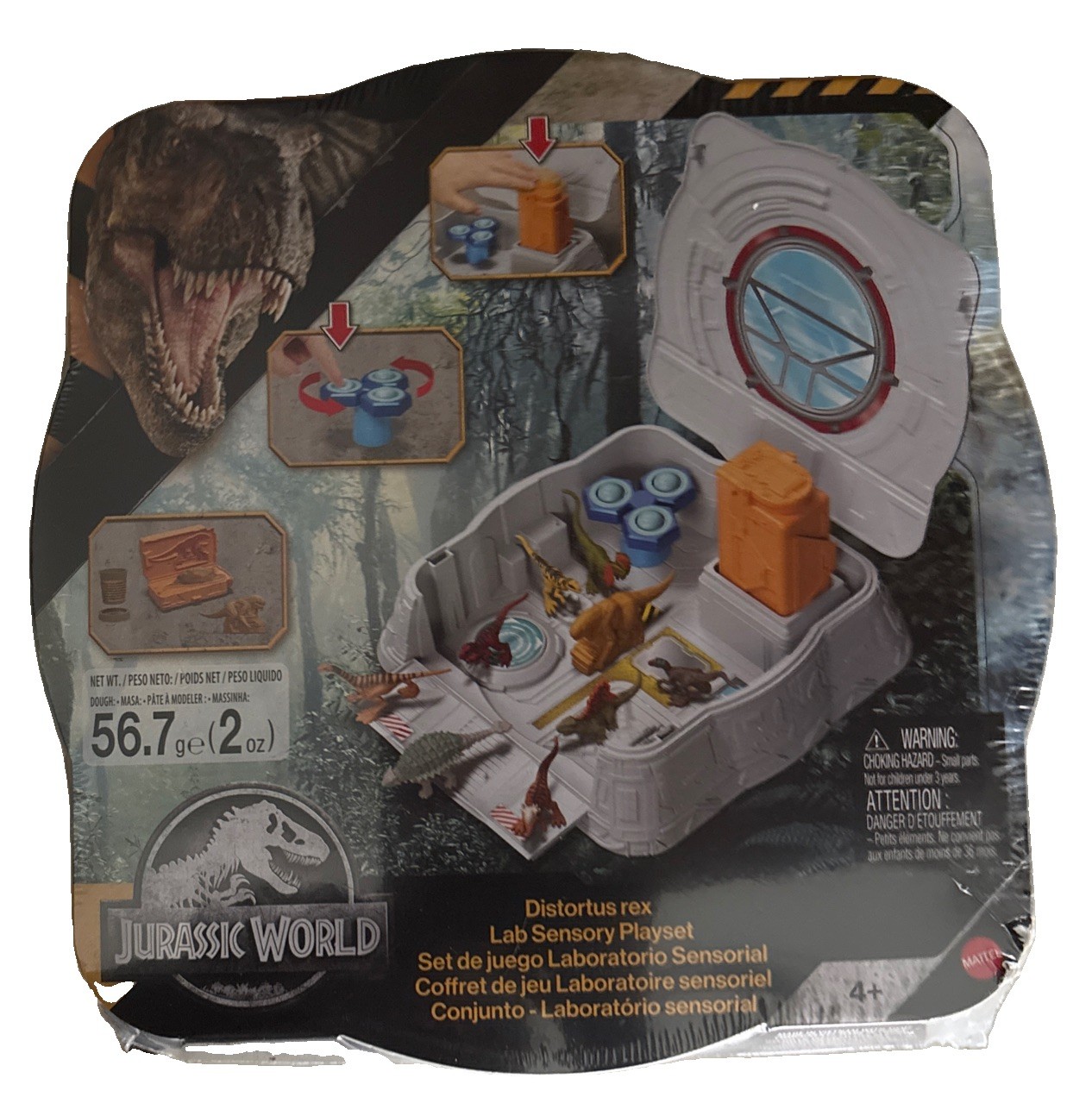 Mattel Jurassic World Distortus Rex Lab Sensory Playset 8 Mini Figure Model 4+