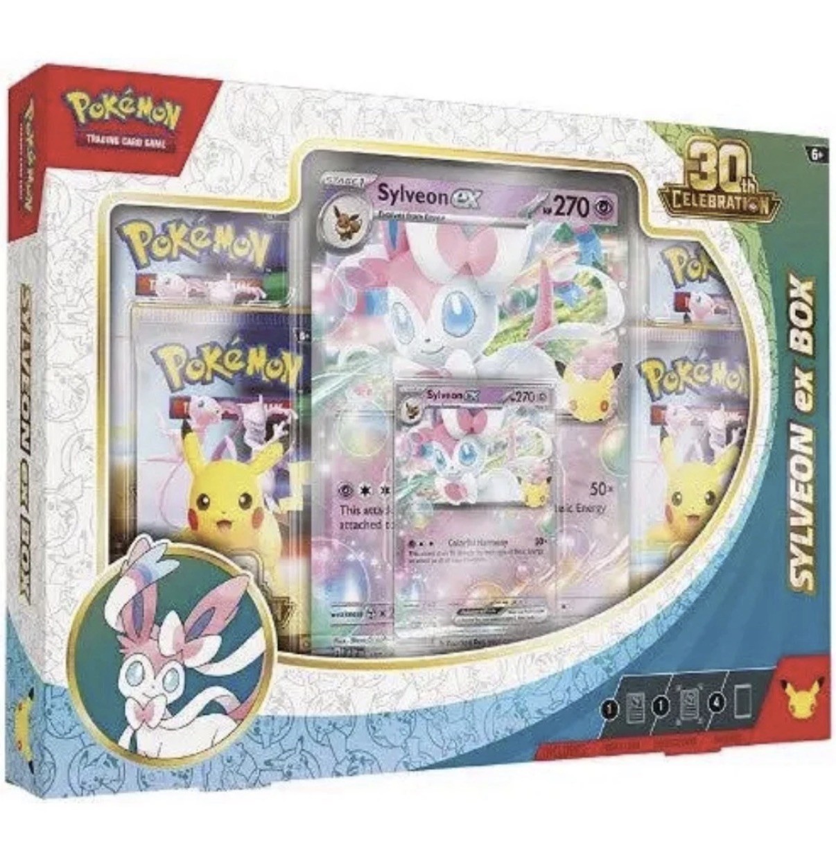 Pokemon TCG 30° Anniversario Celebrazione Sylveon ex scatola nuovo sigillato