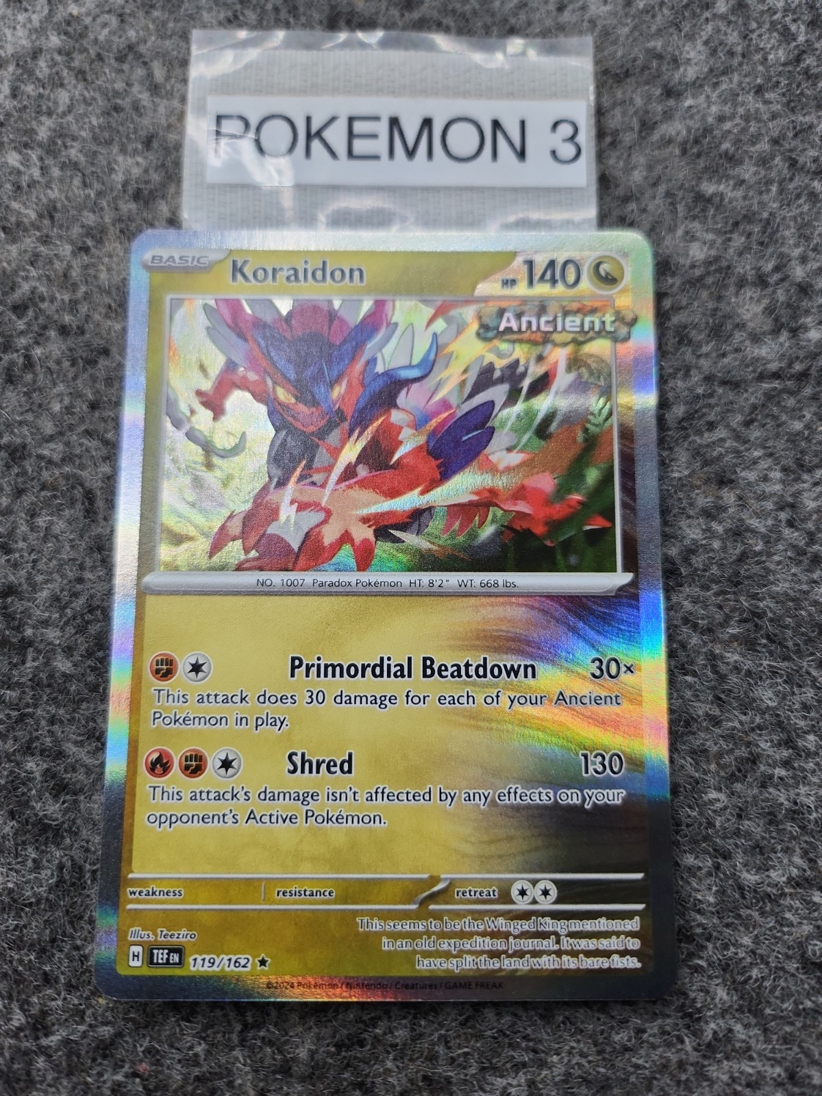 Koraidon 119/162 SV05: Temporal Forces Holo