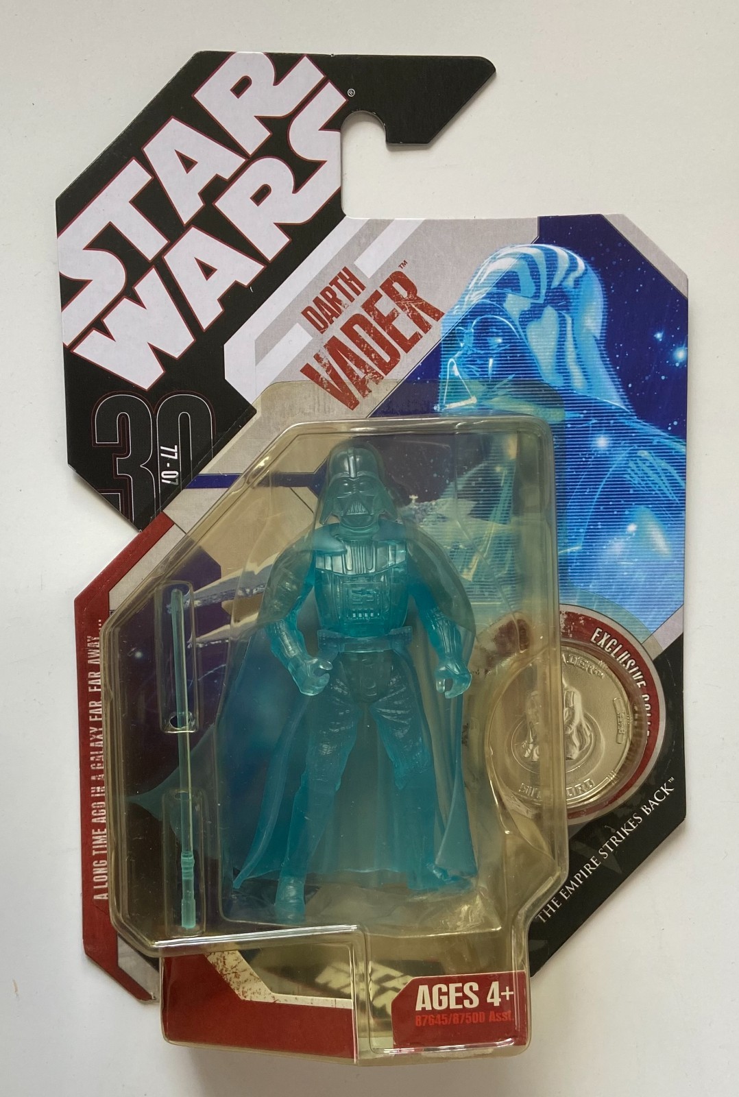 Star Wars 30th Anniversary Darth Vader #48 Modellino ologramma blu con moneta