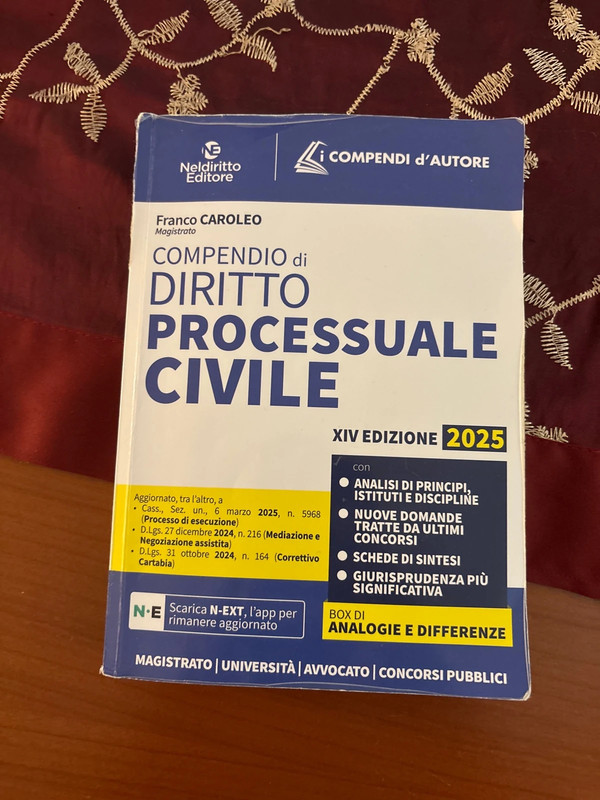 Compendio di diritto processuale civile edizione 2025 nel diritto editore