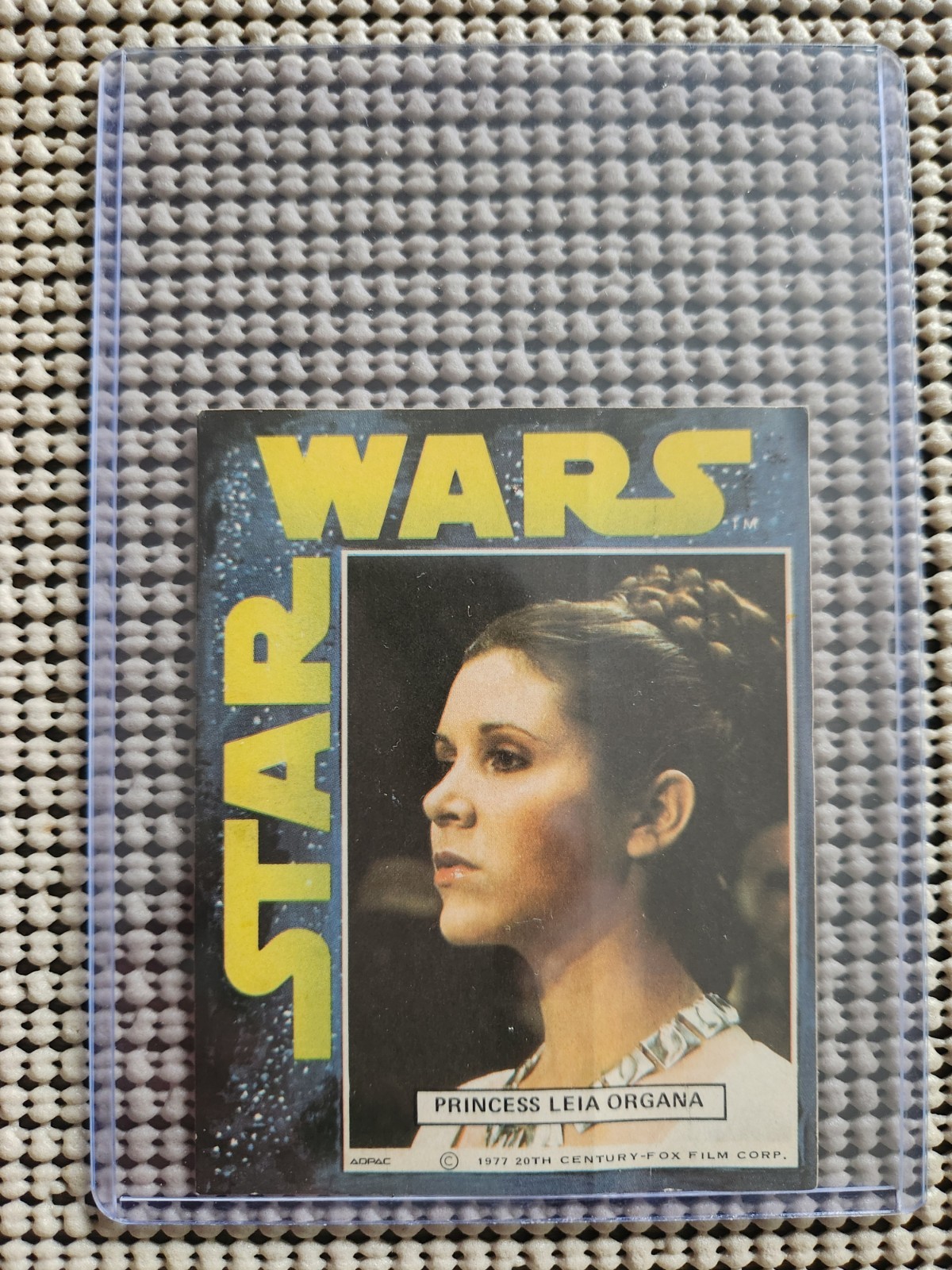 PRINCIPESSA LEIA ORGANA: 1977 STAR WARS ADPAC GENERAL MILLS PROMO CARD SP STICKER