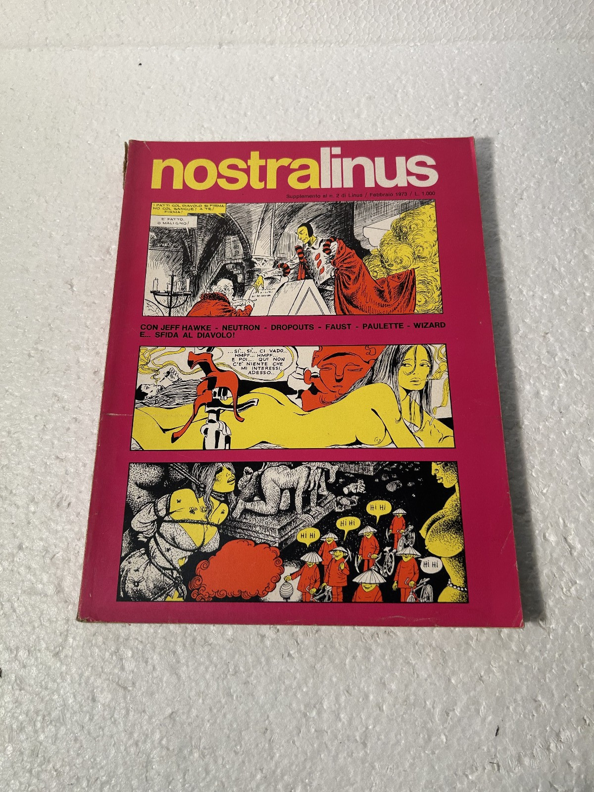 NOSTRALINUS SUPPLEMENTO AL LINUS Nº2 DI FEBBRAIO 1973 FUMETTO OLD COMICS