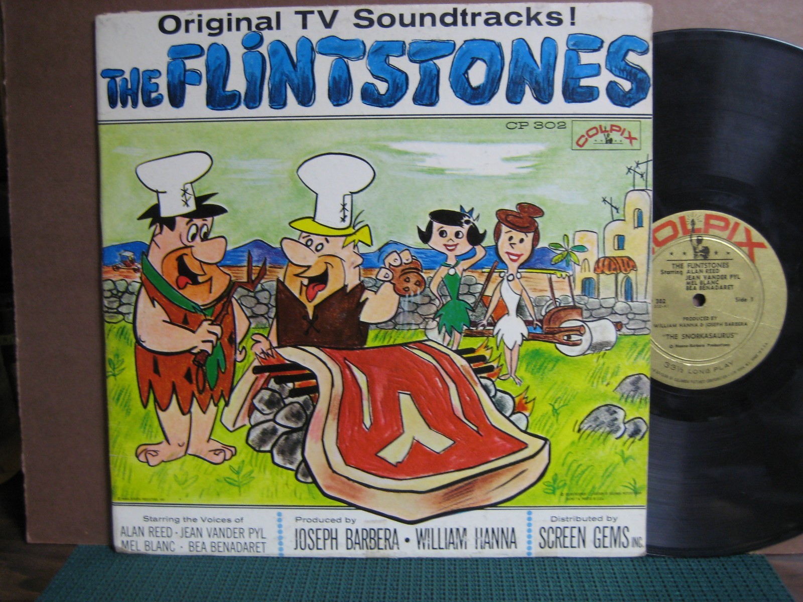 THE FLINTSTONES -- LP -- 1961 Original TV Soundtrack's -- Colpix Record CP-302