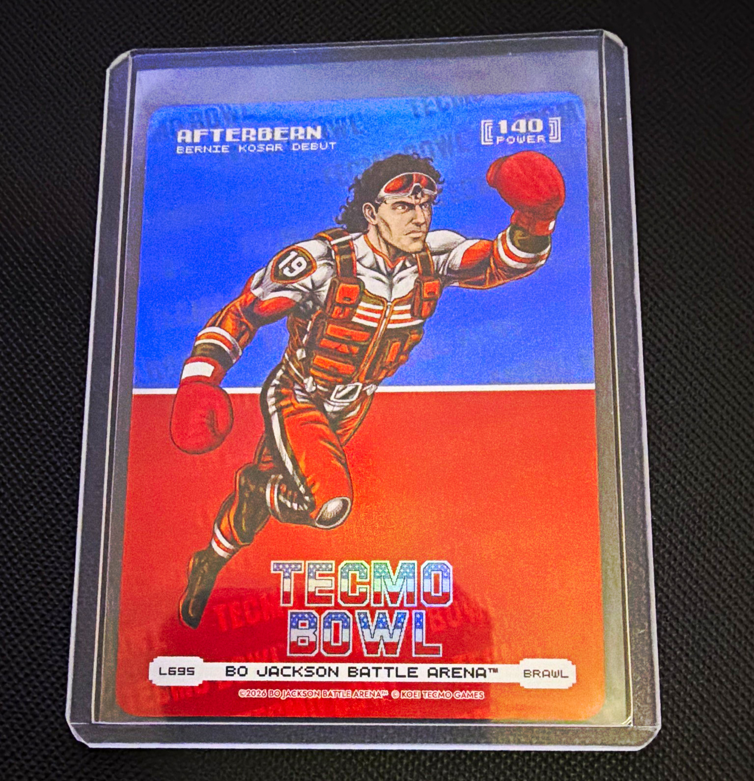 Afterburn Tecmo Bowl Bo Jackson Battle Arena Brawl Logofoil SP Bernie Kosar