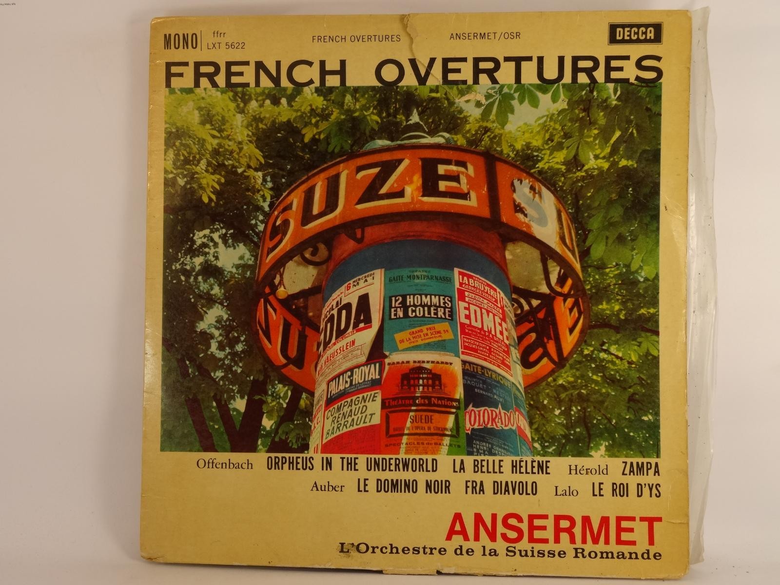 ERNEST ANSERMET FRENCH OVERTURES (371) LP DECCA