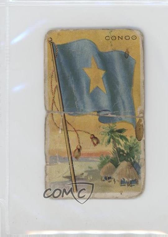 1910-11 ATC Bandiere di tutte le Nazioni Tabacco T59 Recluta Dorso Rosso Congo 0l4h