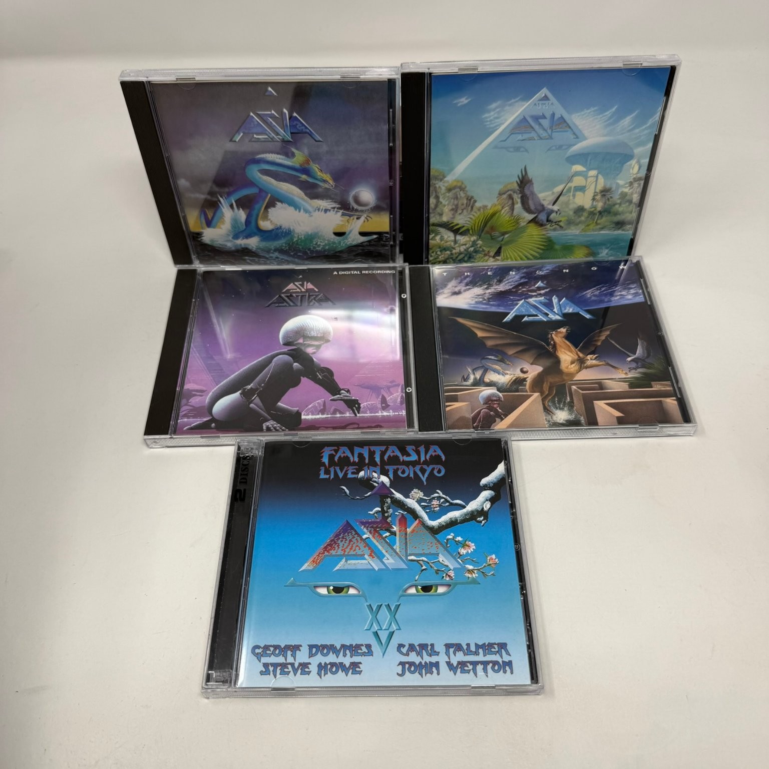 Asia - S/T (Germany) & Alpha & Astra (Japan) & Then & Now & Fantasia (6 CD Lot)