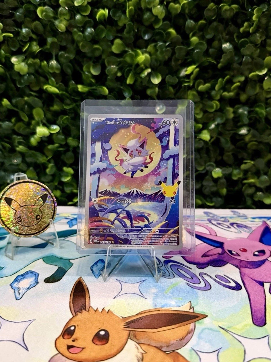 Pokémon Hisuian Zorua 145/128 Holo 30° Celebrazione *NM*