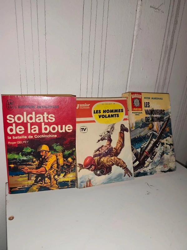 livre lot de 3 romans aventure guerre vintage j ai lu baroud junior tv