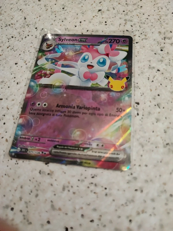 Sylveon Ex carta Pokémon 30° anniversario