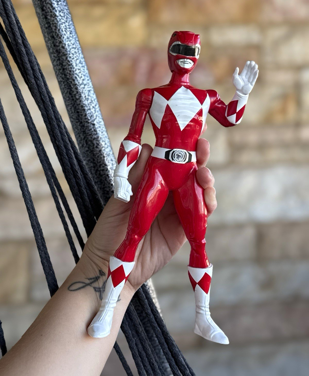 Hasbro Power Rangers Red Ranger action figure 2020 red & white plastic