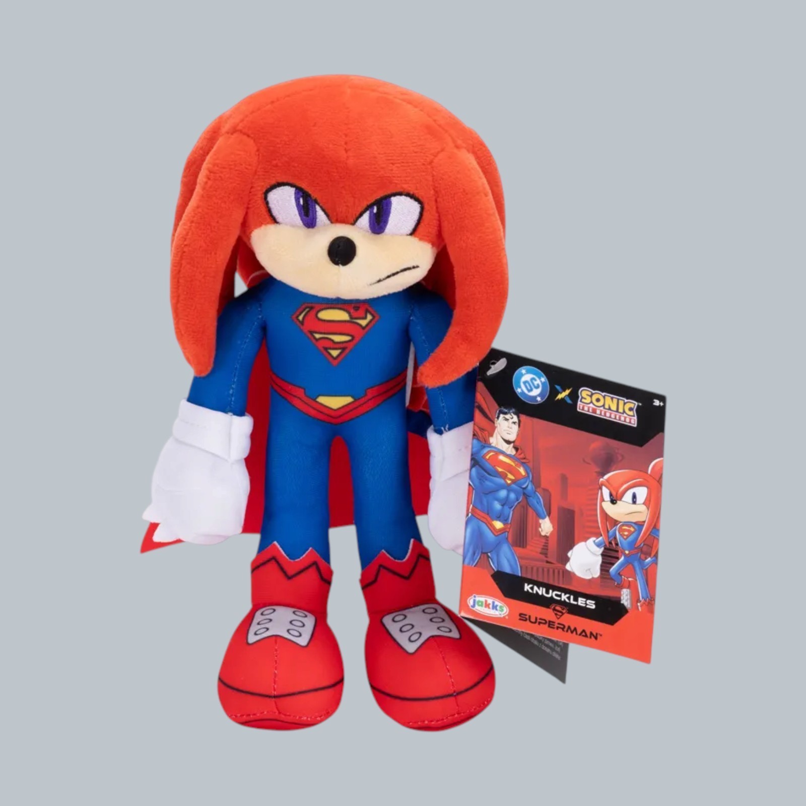 DC X Sonic The Hedgehog 9" Knuckles as Superman Peluche Figura Jakks Pacific