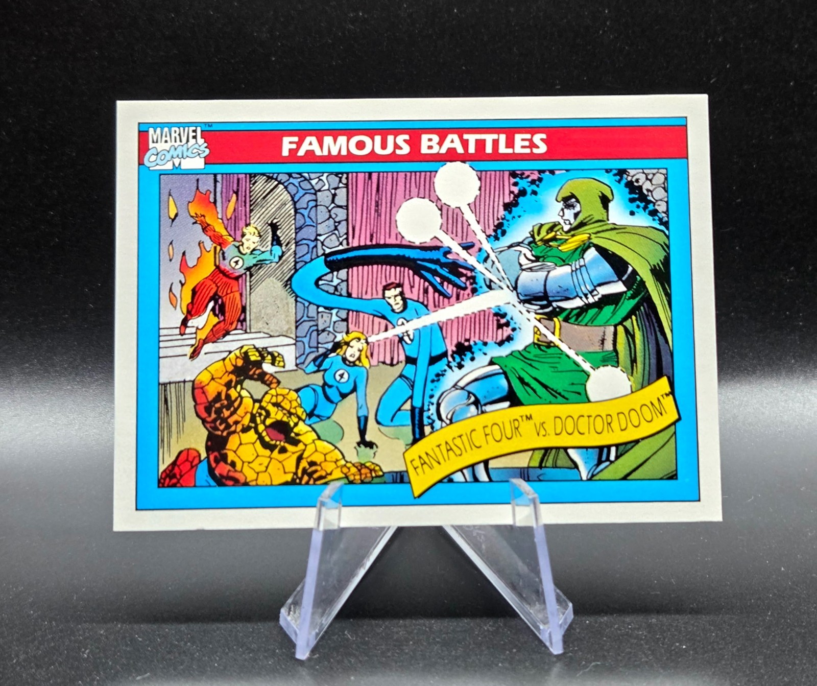 1990 Impel Marvel Universe Famous Battles Fantastic Four vs Doctor Doom #90 Mint