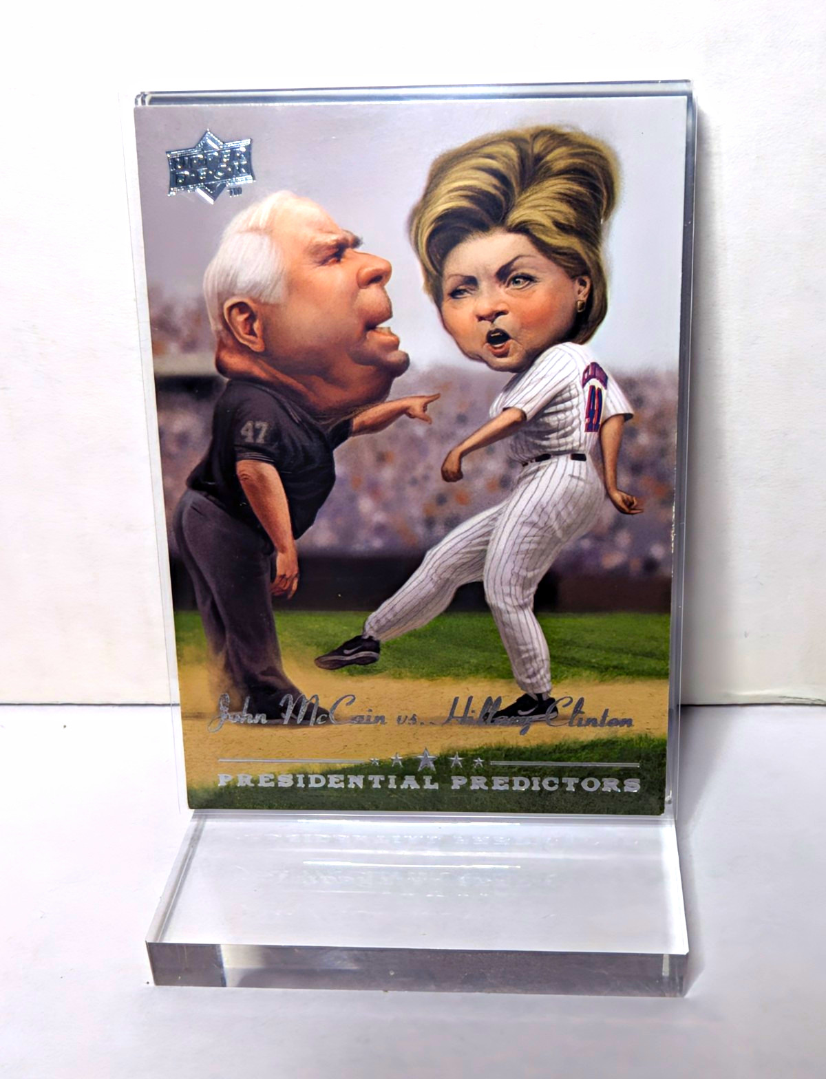 Upper Deck 2008 Presidential Predictors PP-12A Immigrazione McCain Clinton Inserto