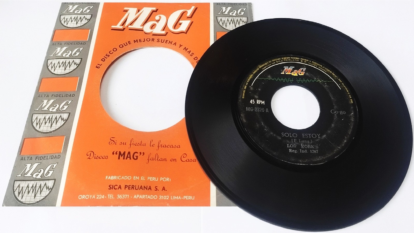 LOS YORK'S "Solo estoy" PERU GARAGE ROCK, GARAGE PUNK, PSYCH ROCK (RECORD: VG+
