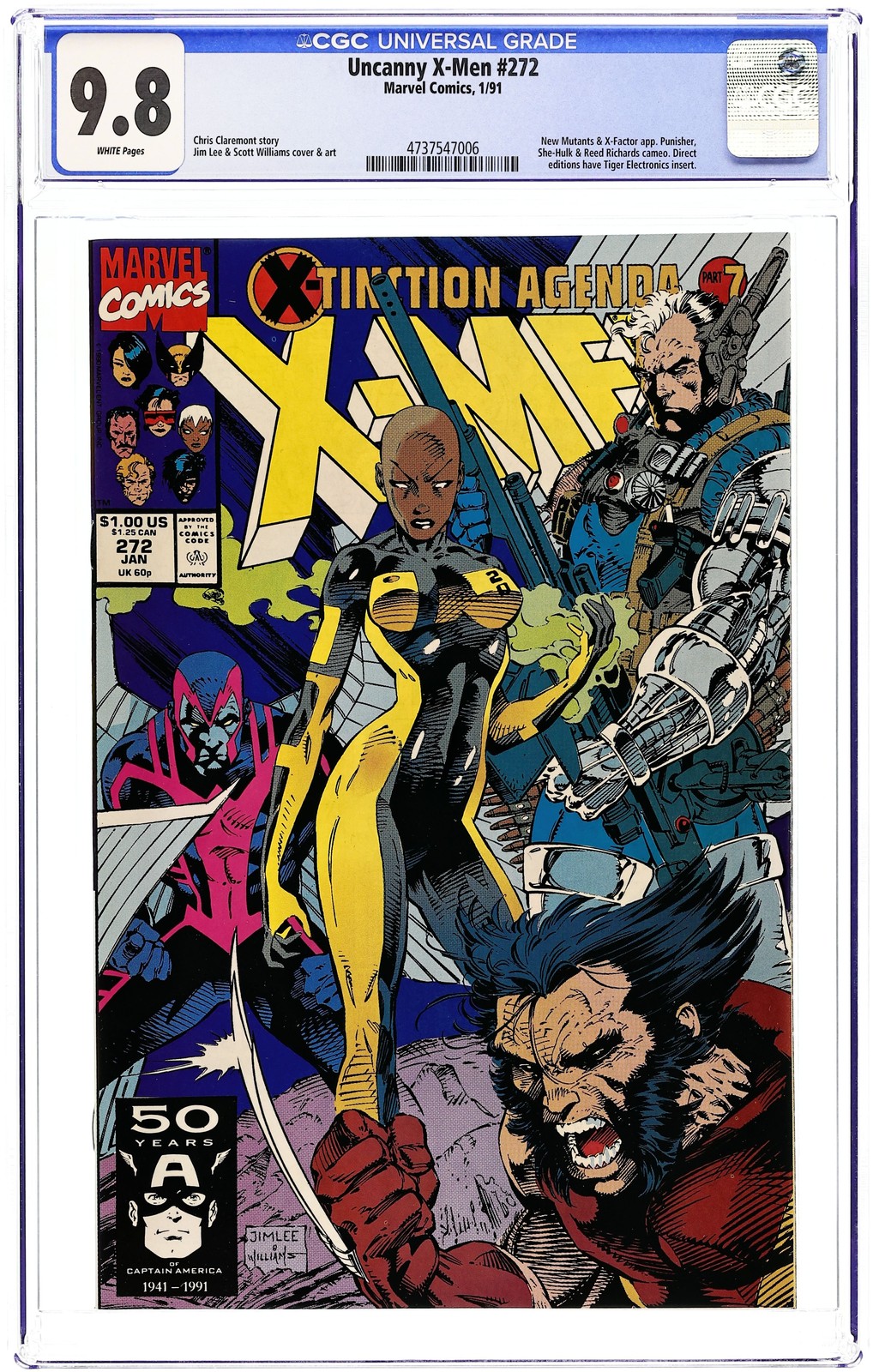 Uncanny X-Men #272 CGC 9.8 1991 4737547006