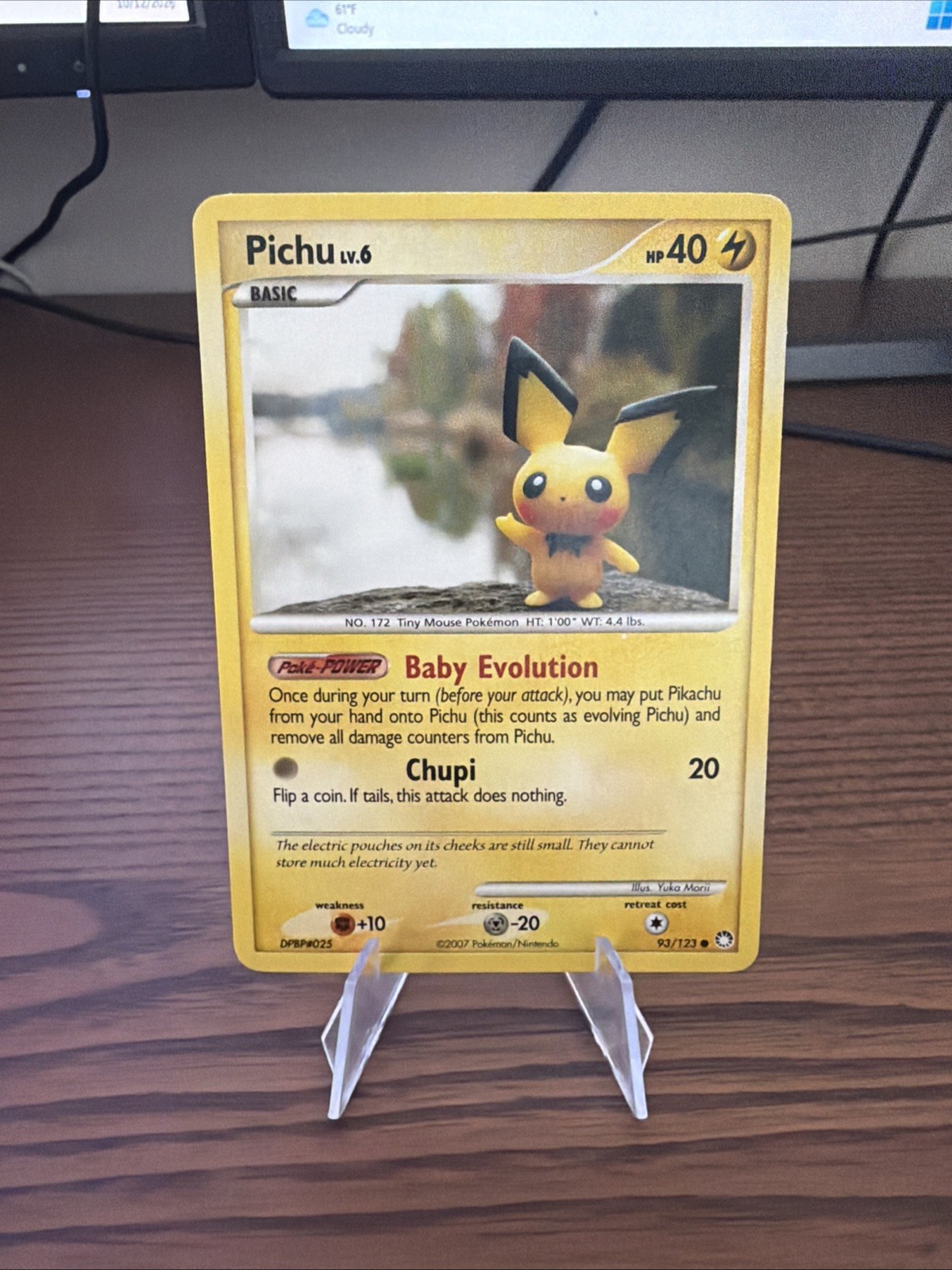 Carta Pokemon Pichu 93/123 Diamante e Perla Tesori Misteriosi Comune 2007