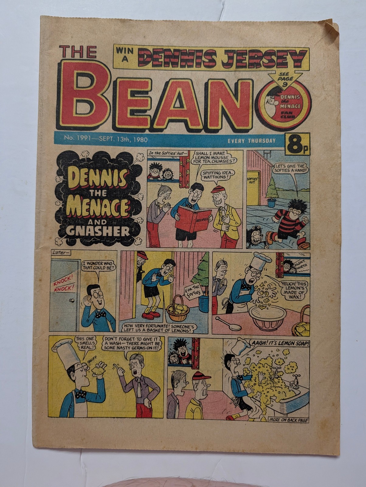 Beano Comic No 1991, September 13th 1980.