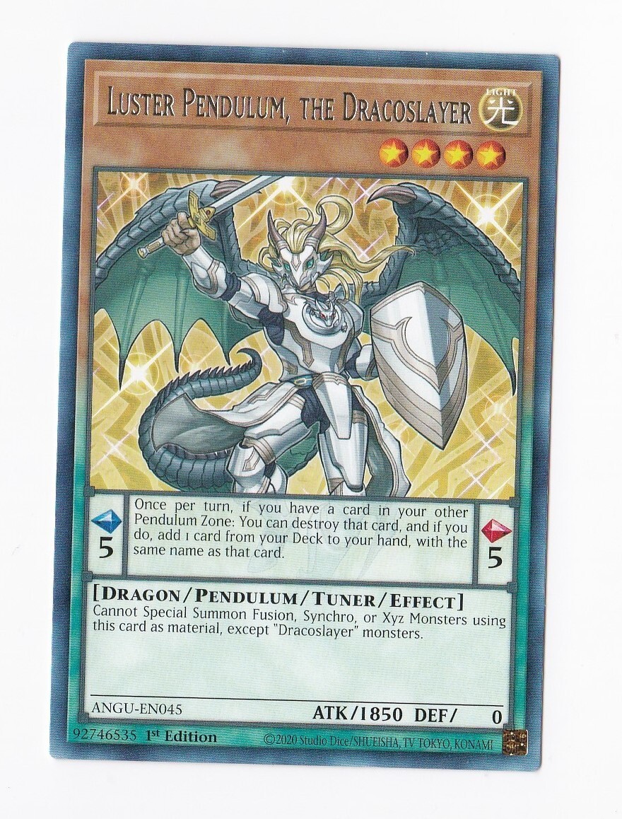 Konami YuGiOh 2020! 1ª Edizione - Luster Pendulum, The Dracoslayer ANGU-EN045