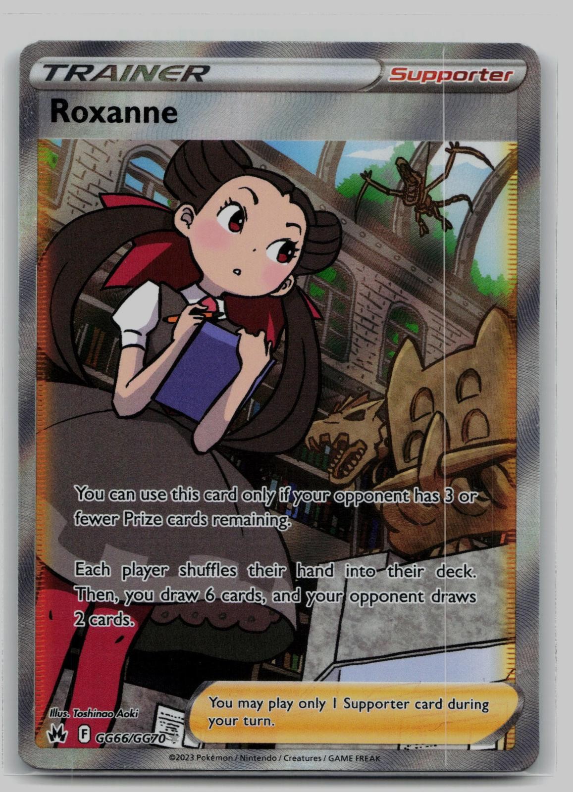 Roxanne GG66/GG70 Ultra Rare Crown Zenith Galarian Gallery Pokemon Holo NM
