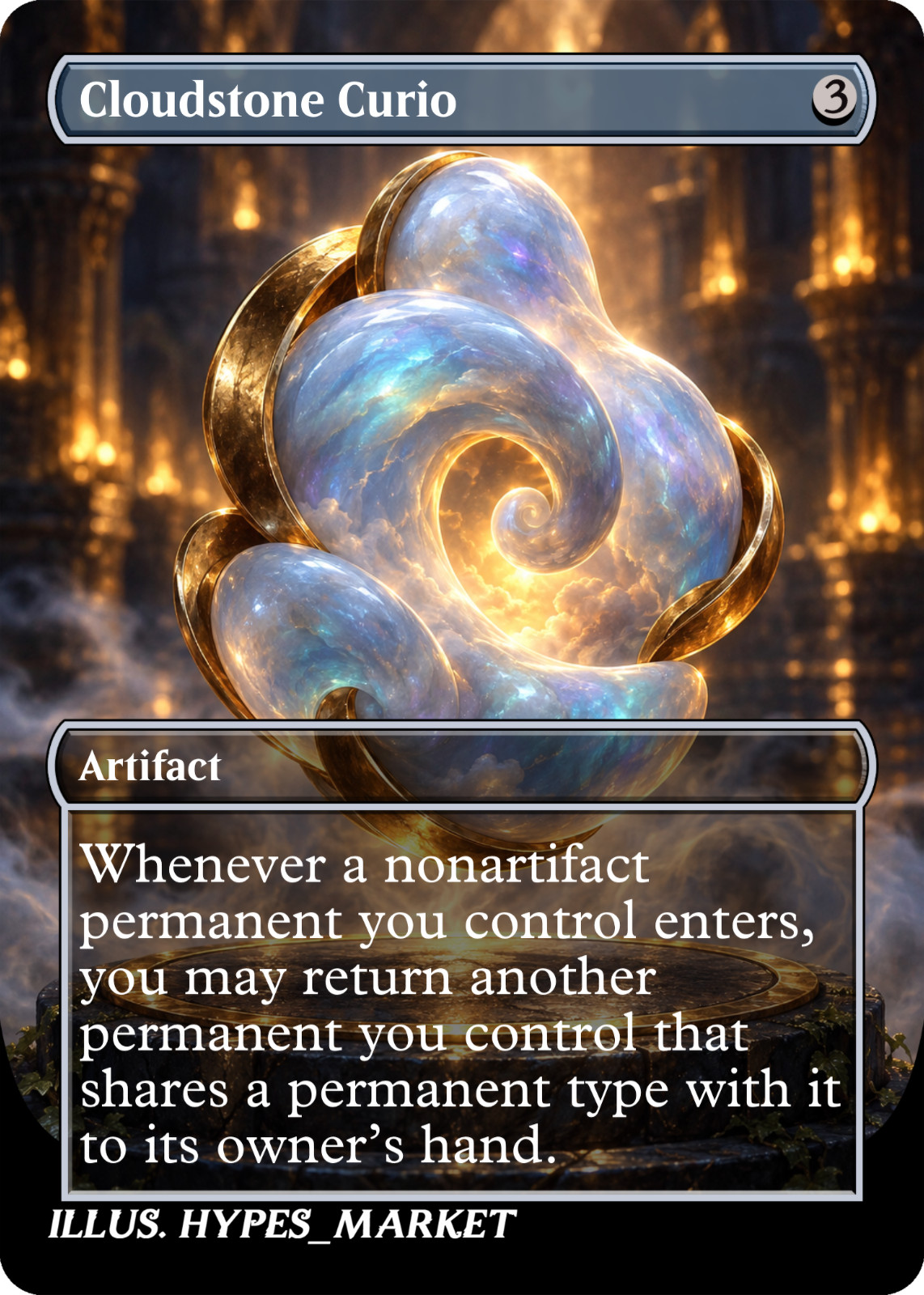 Cloudstone Curio Proxy Card with Custom Fantasy Art